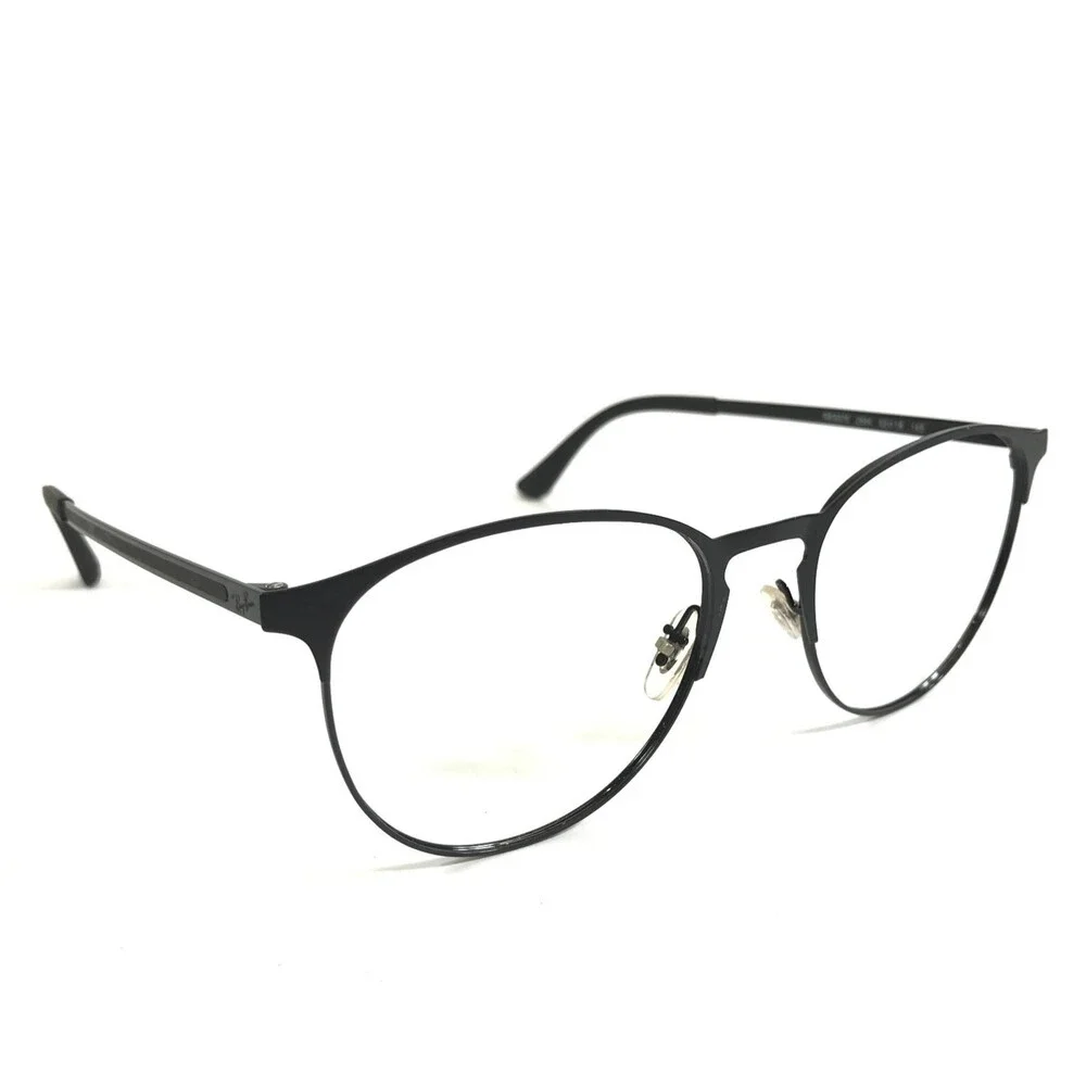 Ray-Ban Eyeglasses Frames RB6375 2944 Polished Black Round Full Rim 53-18-145